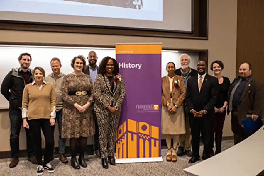 A group of History faculty at the Fleming Morrow Lecture