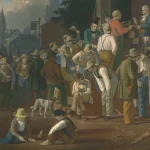 Voters in a county election, 1854. Etching by John Sartain after painting by George Caleb Bingham; National Gallery of Art